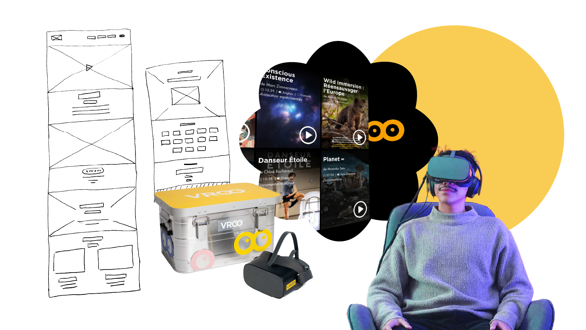 people watching VR experiences